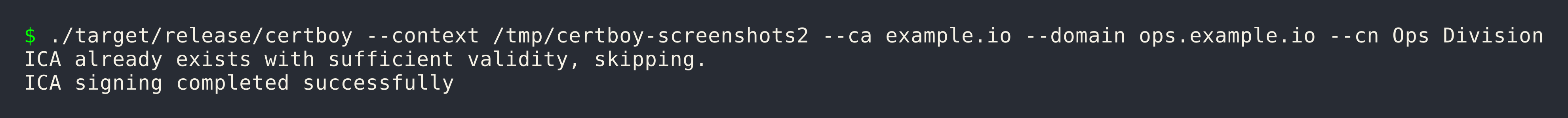 certboy ICA creation